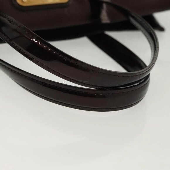 LOUIS VUITTON Monogram Vernis Wilshire PM Hand Bag Amarante - Picture 6 of 15